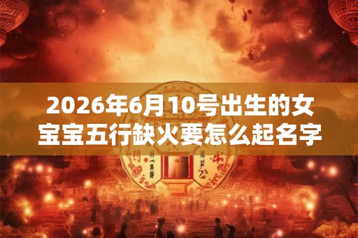 2026年6月10号出生的女宝宝五行缺火要怎么起名字