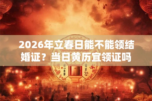 2026年立春日能不能领结婚证？当日黄历宜领证吗