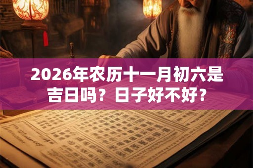 2026年农历十一月初六是吉日吗?日子好不好? 2026年农历十一月初六是吉日吗?日子好不好?