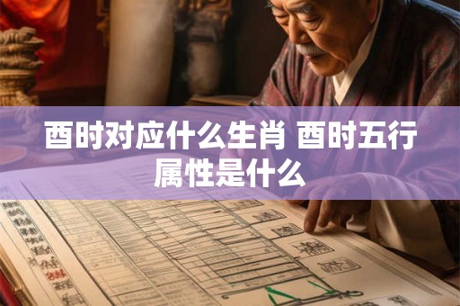 酉时对应什么生肖 酉时五行属性是什么