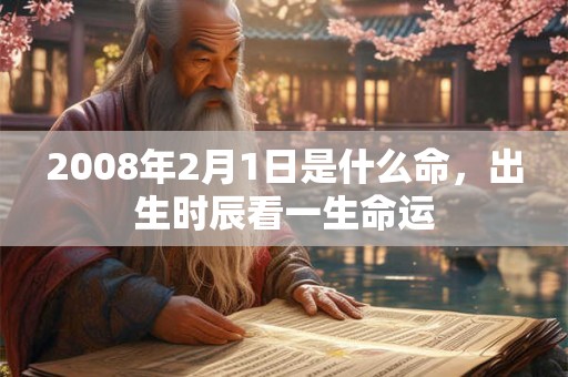 2008年2月1日是什么命，出生时辰看一生命运