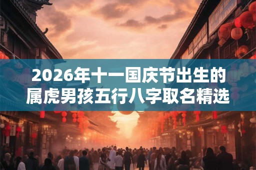 2026年十一国庆节出生的属虎男孩五行八字取名精选，有诗意男孩名字