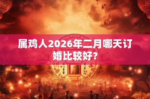 属鸡人2026年二月哪天订婚比较好？