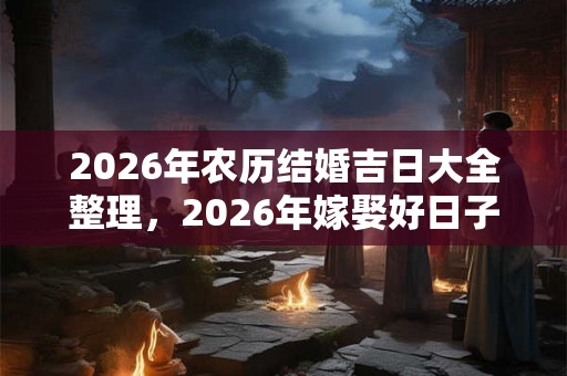 2026年农历结婚吉日大全整理，2026年嫁娶好日子