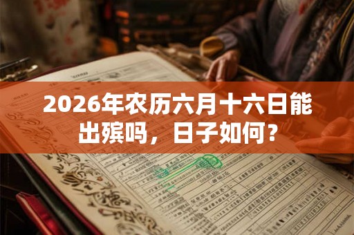 2026年农历六月十六日能出殡吗，日子如何？