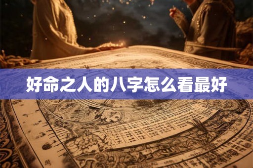 好命之人的八字怎么看最好 好命之人的八字怎么看最好