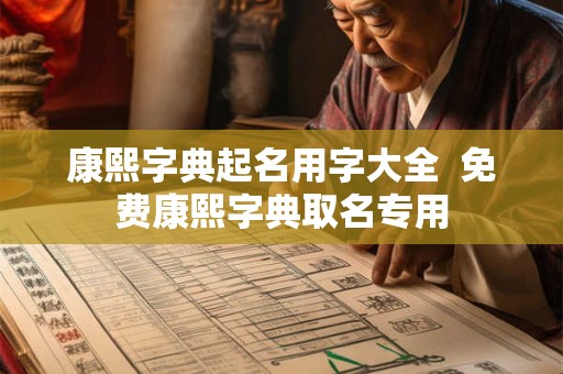 康熙字典起名用字大全  免费康熙字典取名专用