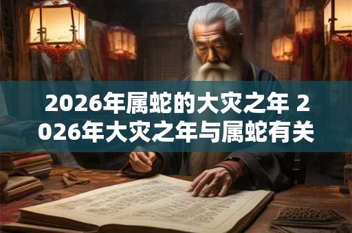 2026年属蛇的大灾之年 2026年大灾之年与属蛇有关吗