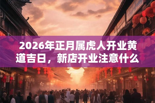 2026年正月属虎人开业黄道吉日，新店开业注意什么？
