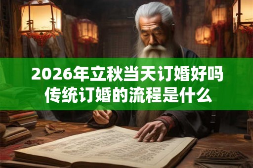 2026年立秋当天订婚好吗 传统订婚的流程是什么