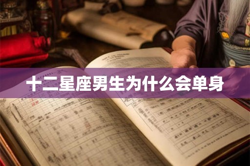十二星座男生为什么会单身