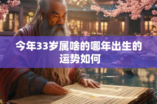 今年33岁属啥的哪年出生的 运势如何