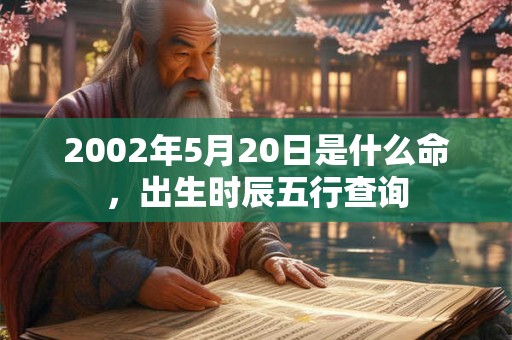 2002年5月20日是什么命，出生时辰五行查询