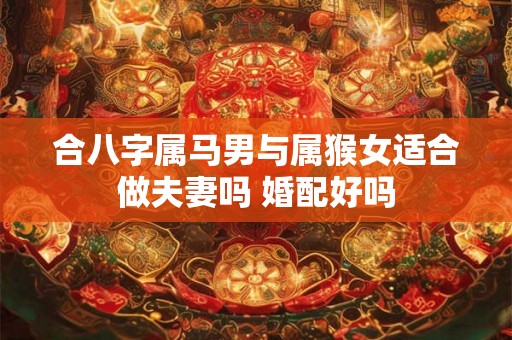 合八字属马男与属猴女适合做夫妻吗 婚配好吗