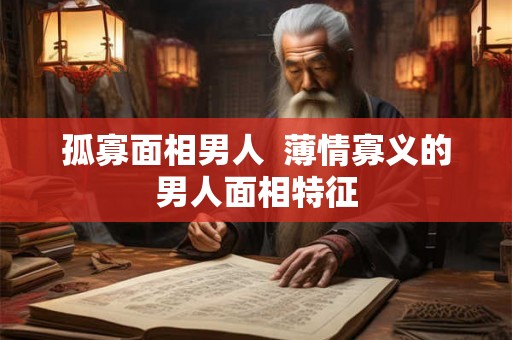 孤寡面相男人  薄情寡义的男人面相特征