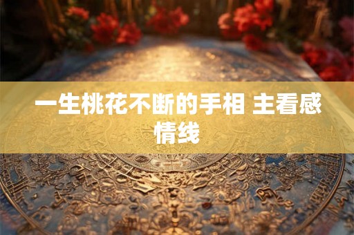 一生桃花不断的手相 主看感情线