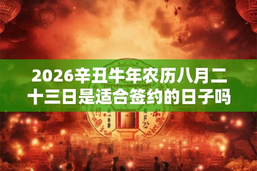 2026辛丑牛年农历八月二十三日是适合签约的日子吗？