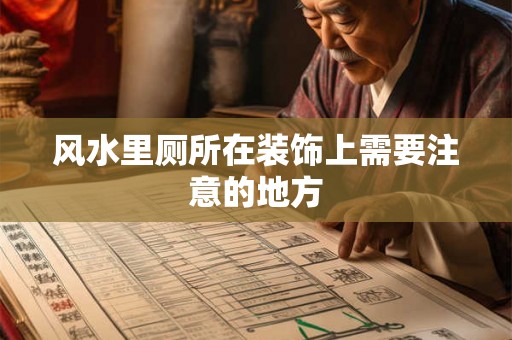 风水里厕所在装饰上需要注意的地方
