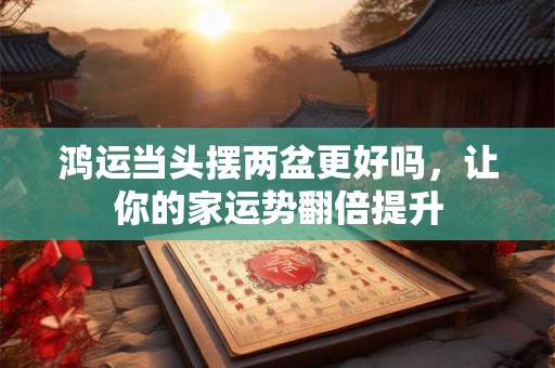 鸿运当头摆两盆更好吗，让你的家运势翻倍提升