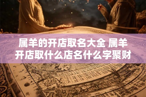 属羊的开店取名大全 属羊开店取什么店名什么字聚财