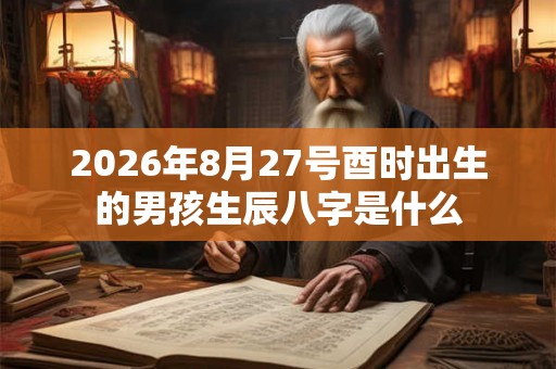 2026年8月27号酉时出生的男孩生辰八字是什么