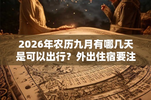 2026年农历九月有哪几天是可以出行?外出住宿要注意哪些注意事项? 2026年农历九月有哪几天是可以出行?外出住宿要注意哪些注意事项?