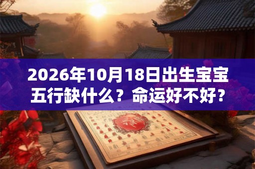 2026年10月18日出生宝宝五行缺什么？命运好不好？