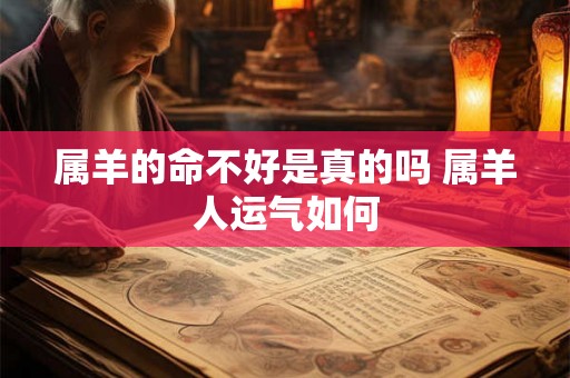 属羊的命不好是真的吗 属羊人运气如何