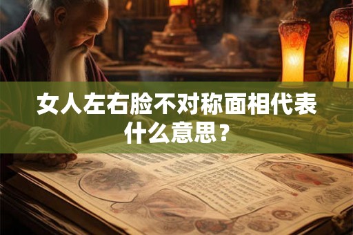 女人左右脸不对称面相代表什么意思？