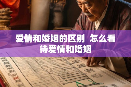 爱情和婚姻的区别  怎么看待爱情和婚姻