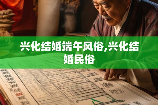 兴化结婚端午风俗,兴化结婚民俗