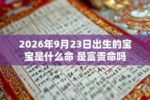 2026年9月23日出生的宝宝是什么命 是富贵命吗 2026年9月23日出生的宝宝是什么命 是富贵命吗
