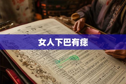 女人下巴有痣