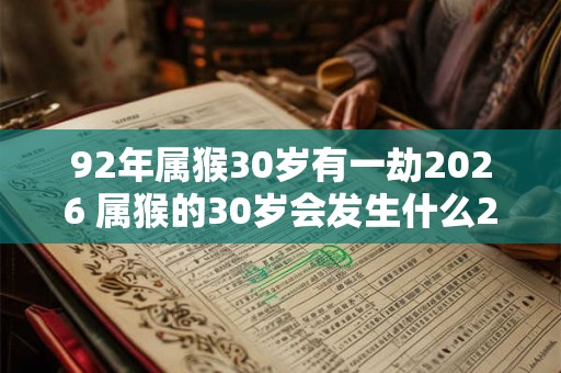 92年属猴30岁有一劫2026 属猴的30岁会发生什么2026劫象 92年属猴30岁有一劫2026 属猴的30岁会发生什么2026劫象