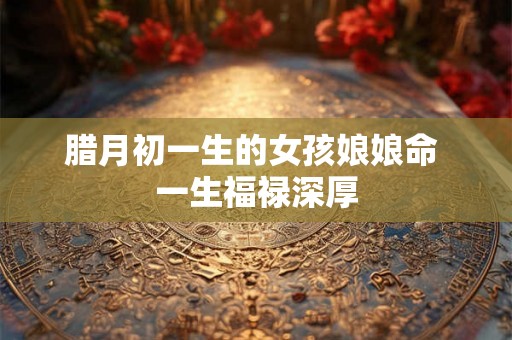 腊月初一生的女孩娘娘命 一生福禄深厚