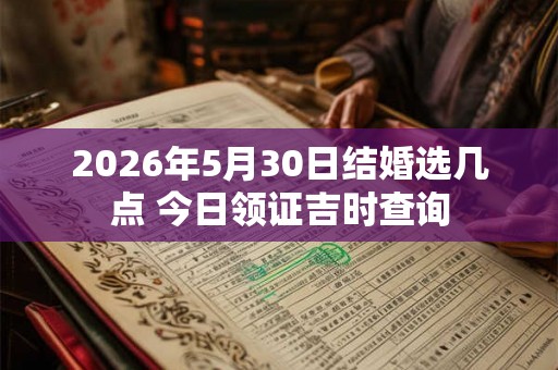 2026年5月30日结婚选几点 今日领证吉时查询 2026年5月30日结婚选几点 今日领证吉时查询