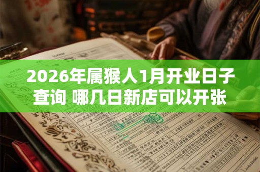 2026年属猴人1月开业日子查询 哪几日新店可以开张