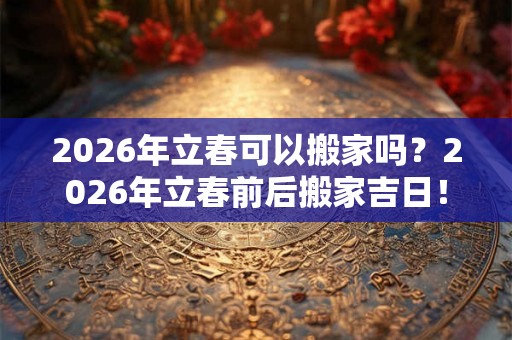 2026年立春可以搬家吗?2026年立春前后搬家吉日! 2026年立春可以搬家吗?2026年立春前后搬家吉日!