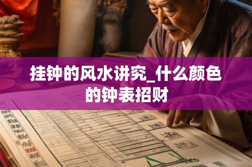 挂钟的风水讲究_什么颜色的钟表招财