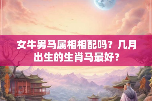 女牛男马属相相配吗？几月出生的生肖马最好？