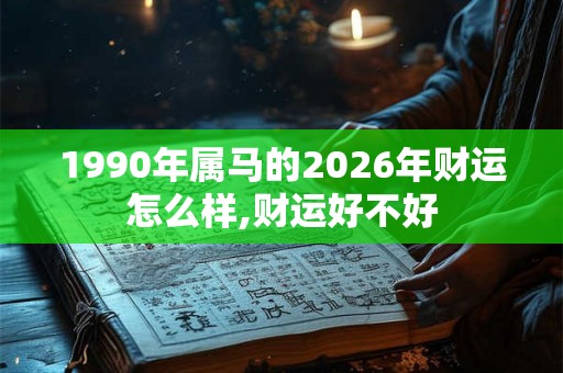 1990年属马的2026年财运怎么样,财运好不好