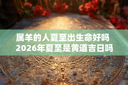 属羊的人夏至出生命好吗 2026年夏至是黄道吉日吗