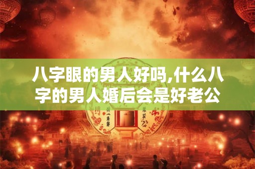 八字眼的男人好吗,什么八字的男人婚后会是好老公