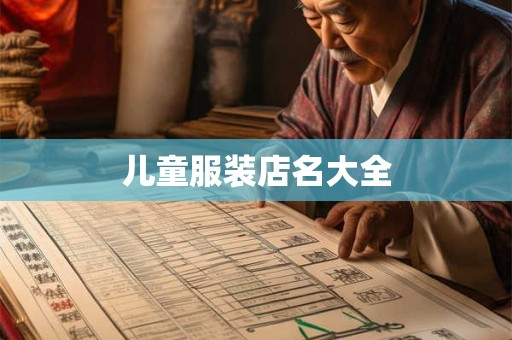 儿童服装店名大全