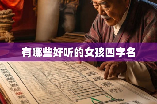 有哪些好听的女孩四字名