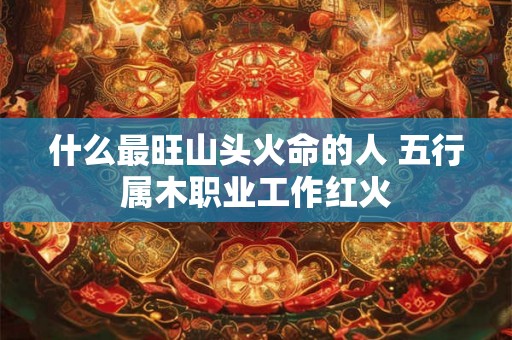 什么最旺山头火命的人 五行属木职业工作红火