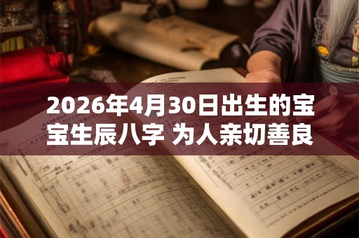 2026年4月30日出生的宝宝生辰八字 为人亲切善良