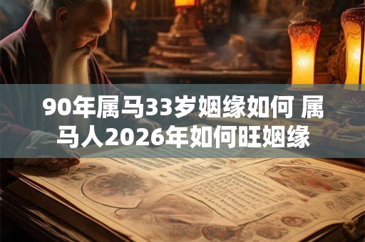 90年属马33岁姻缘如何 属马人2026年如何旺姻缘