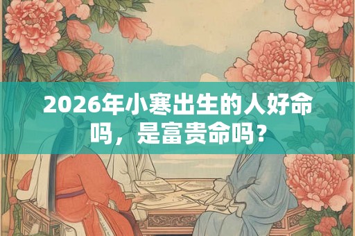 2026年小寒出生的人好命吗，是富贵命吗？
