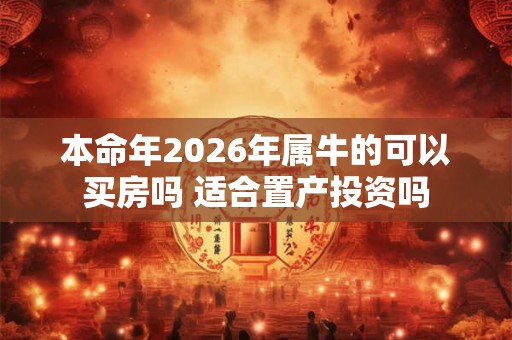 本命年2026年属牛的可以买房吗 适合置产投资吗